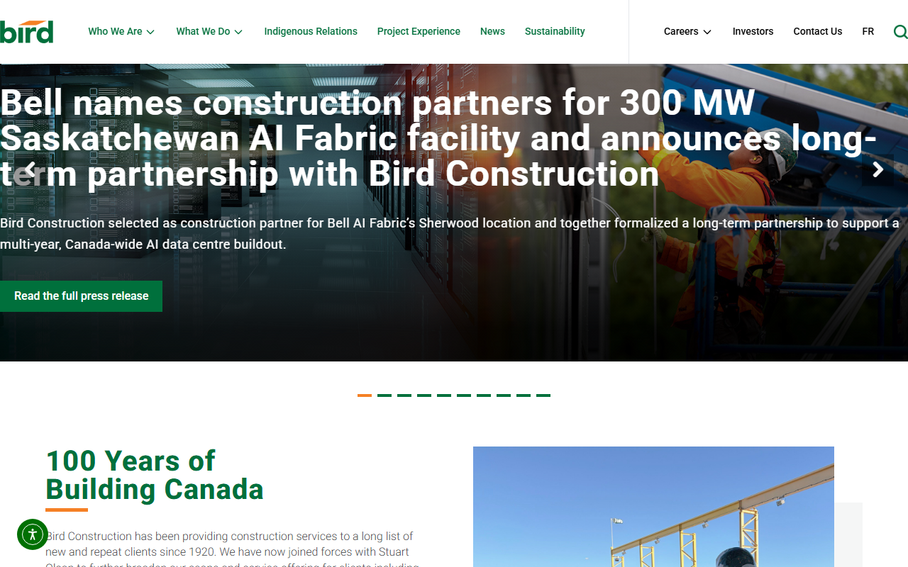 Bird Construction Inc. website