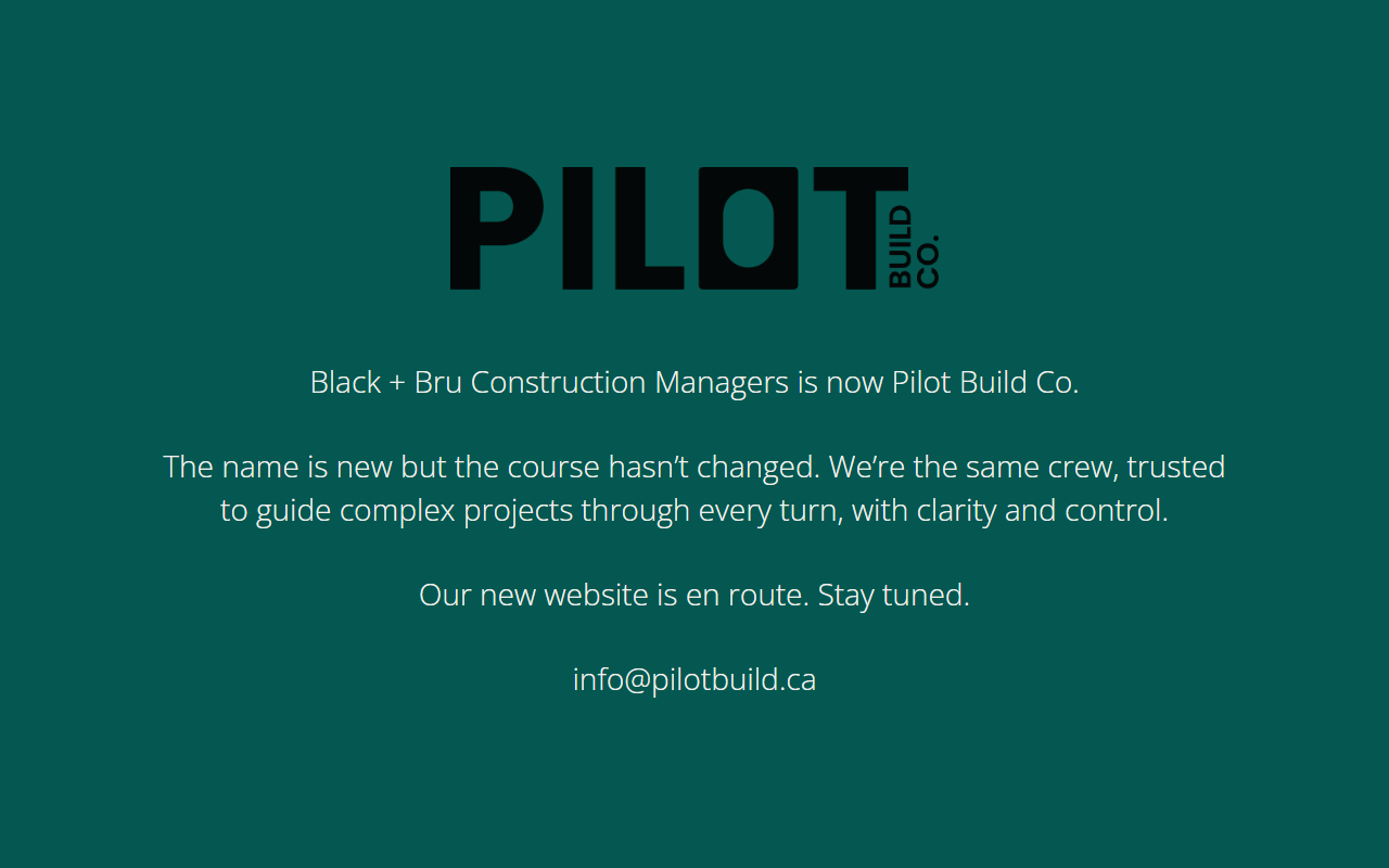 Pilot Build Co Inc. website