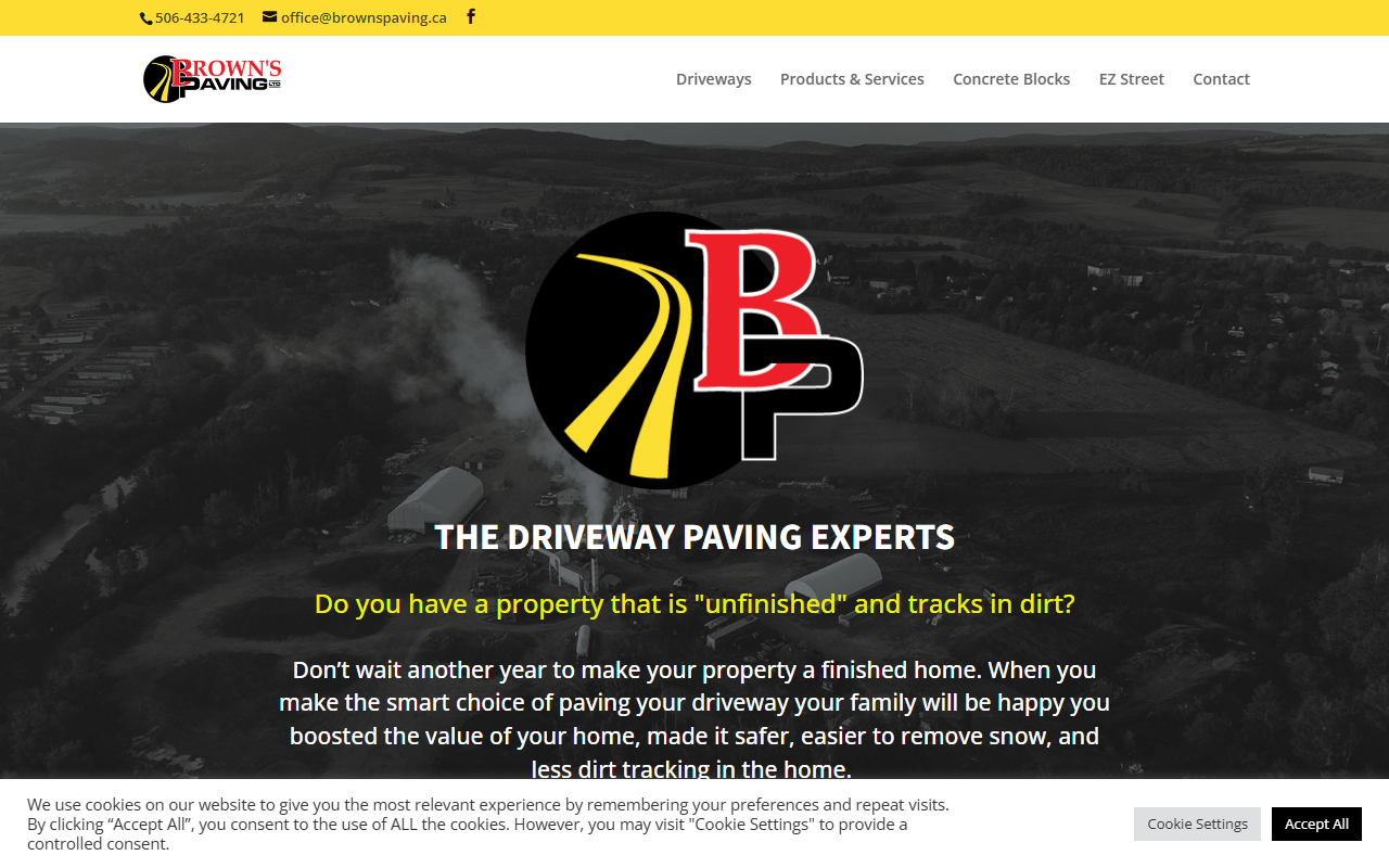 Brown's Paving Ltd. website