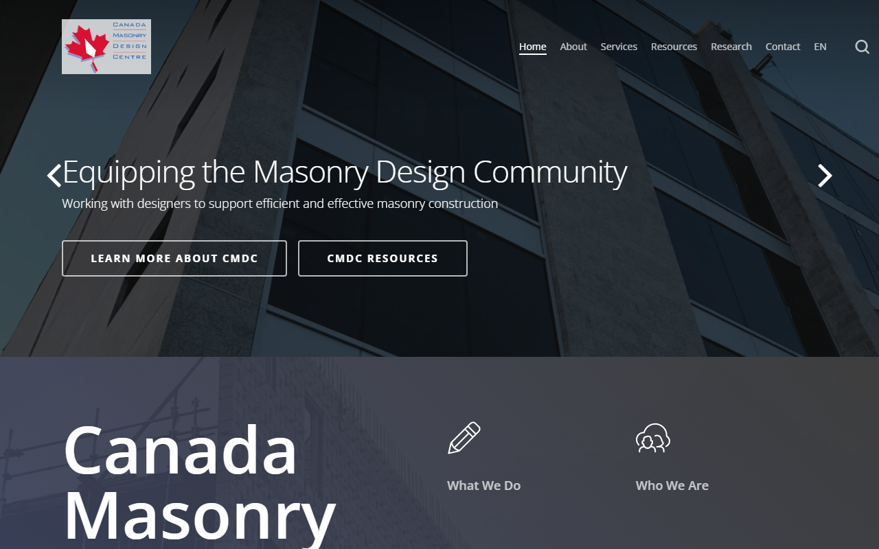 Canada Masonry Design Centre (CMDC) website