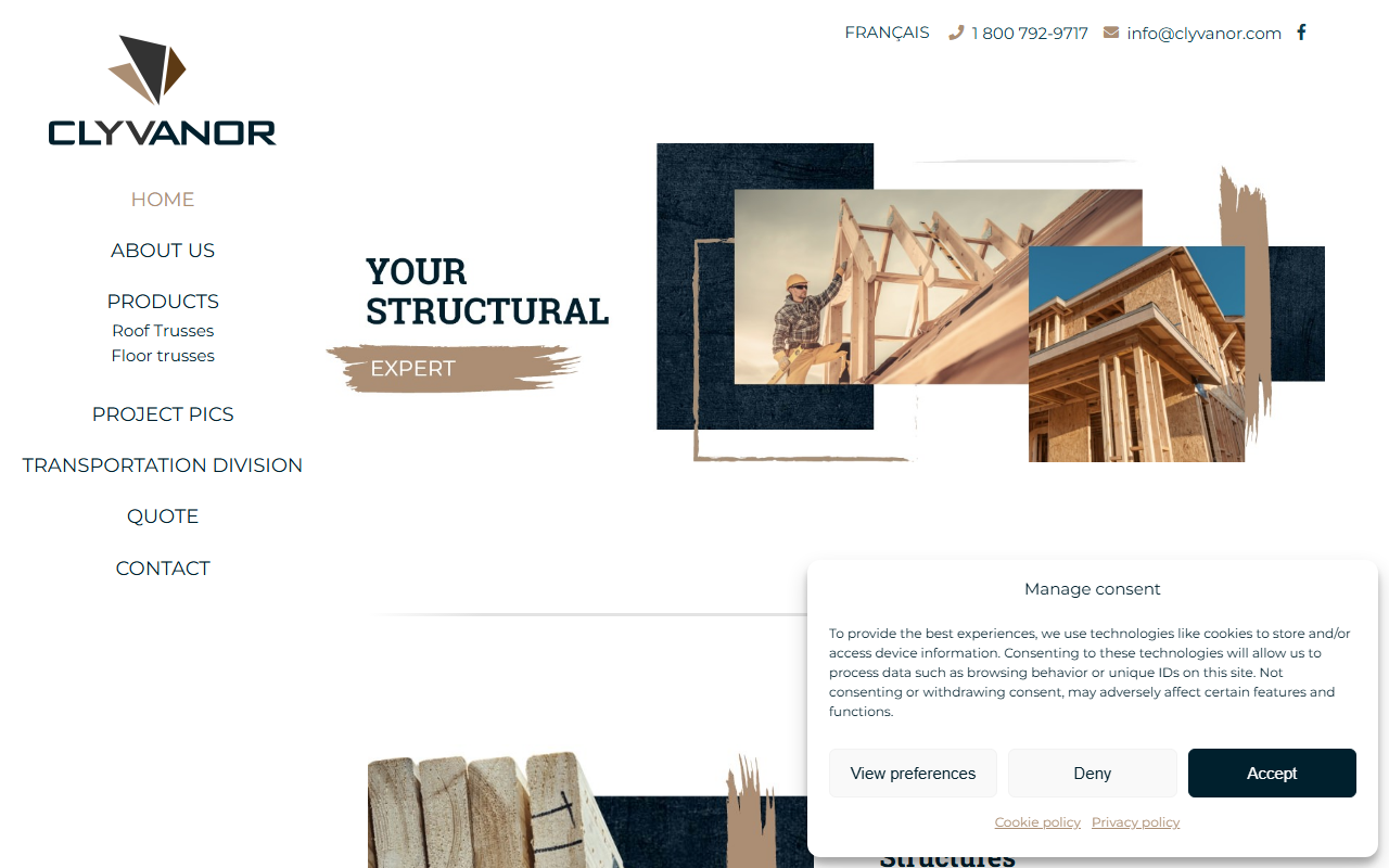 Clyvanor Ltée website