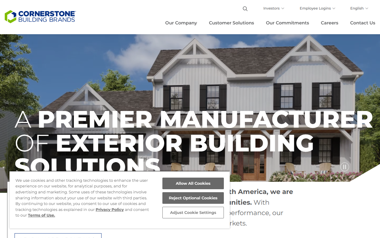 Cornerstone Building Brands, Inc. website