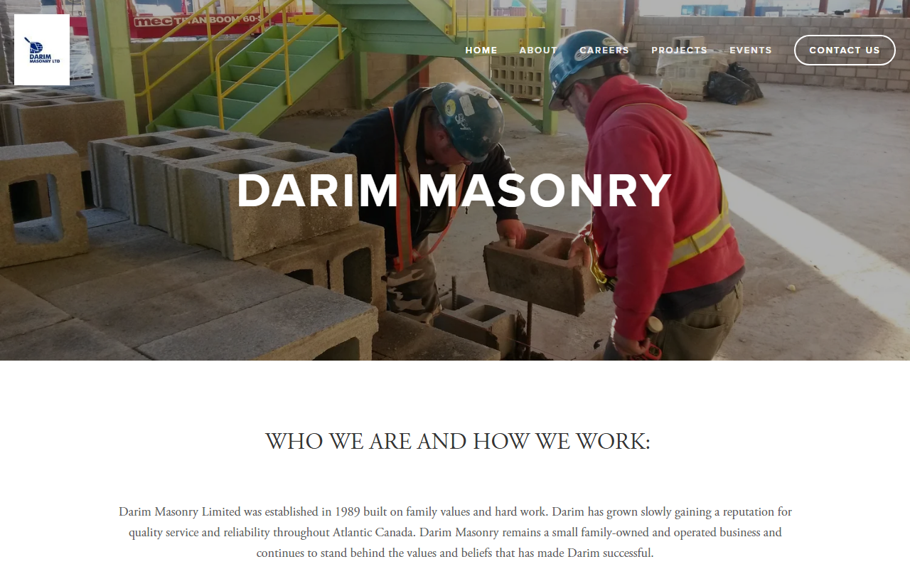 Darim Masonry Limited website