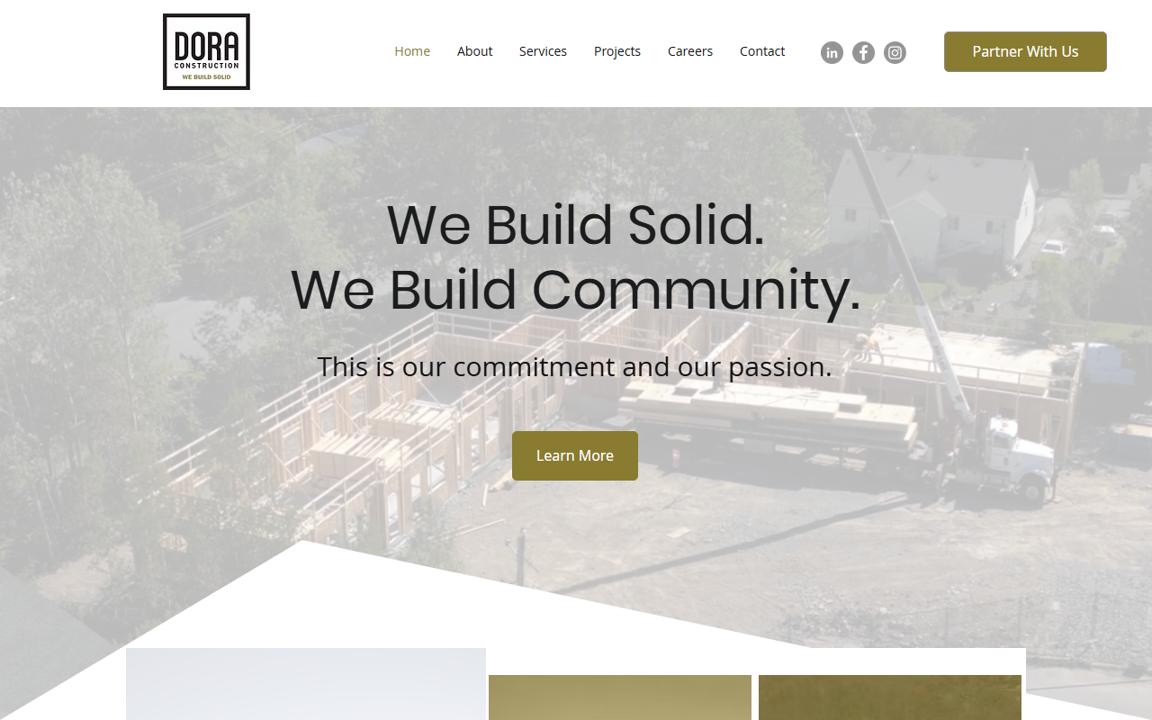DORA Construction Limited website