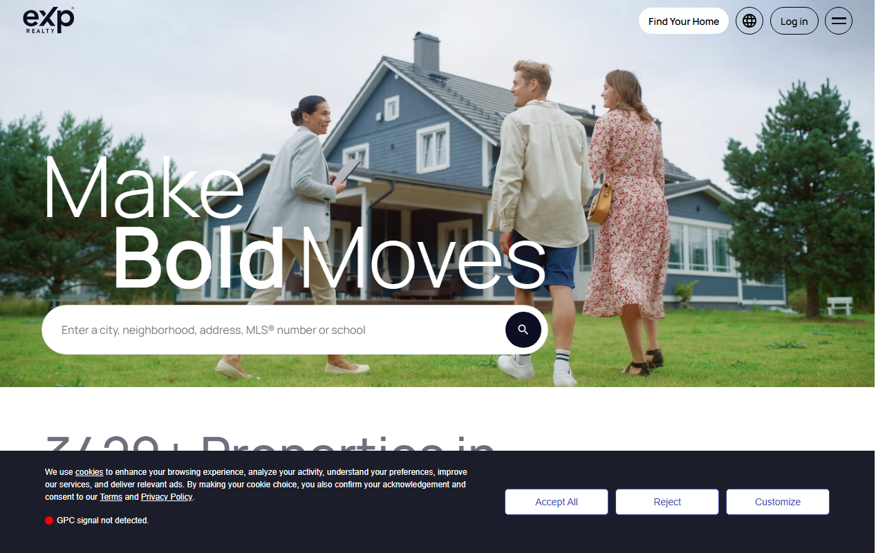 eXp Realty website