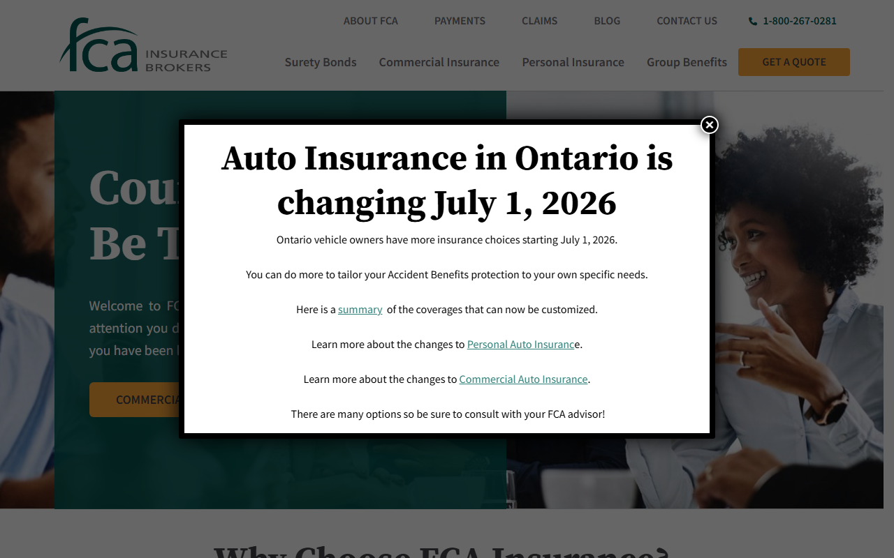 Firstbrook, Cassie & Anderson Ltd. (FCA Insurance Brokers / FCA Surety) website