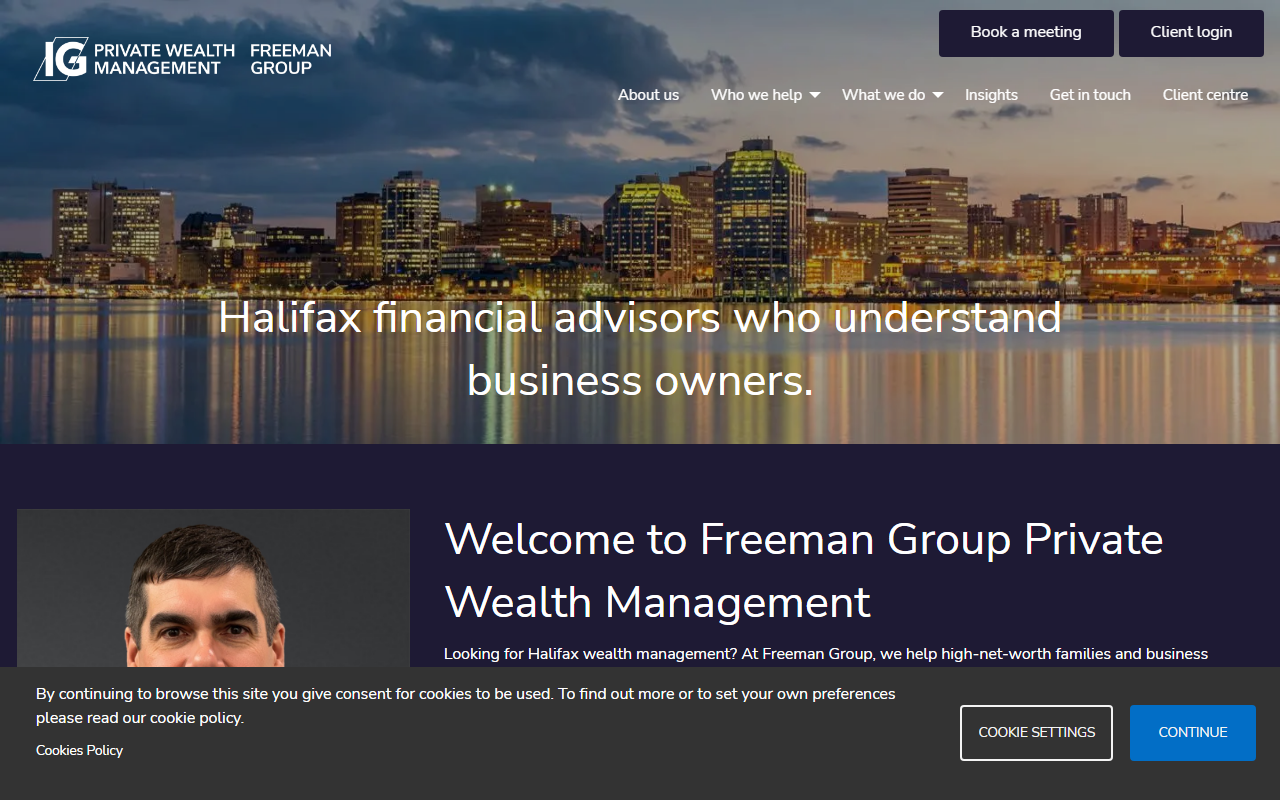 Freeman Group Private Wealth Management website
