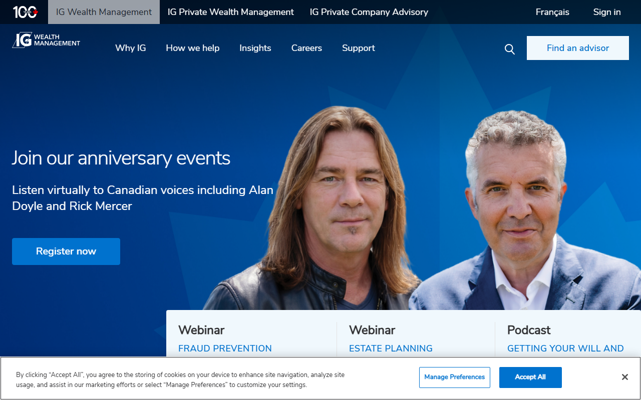 IG Wealth Management Inc. website