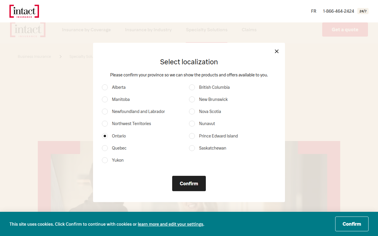 Intact Surety (Surety Division of Intact Insurance, a member company of Intact Financial Corporation) website