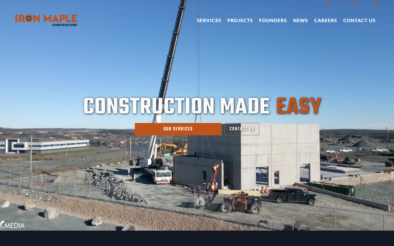 Iron Maple Constructors Ltd. website