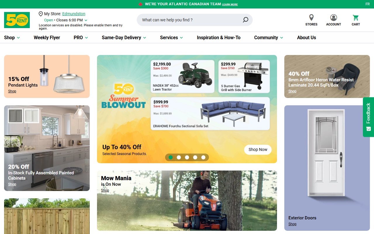 Kent Building Supplies website