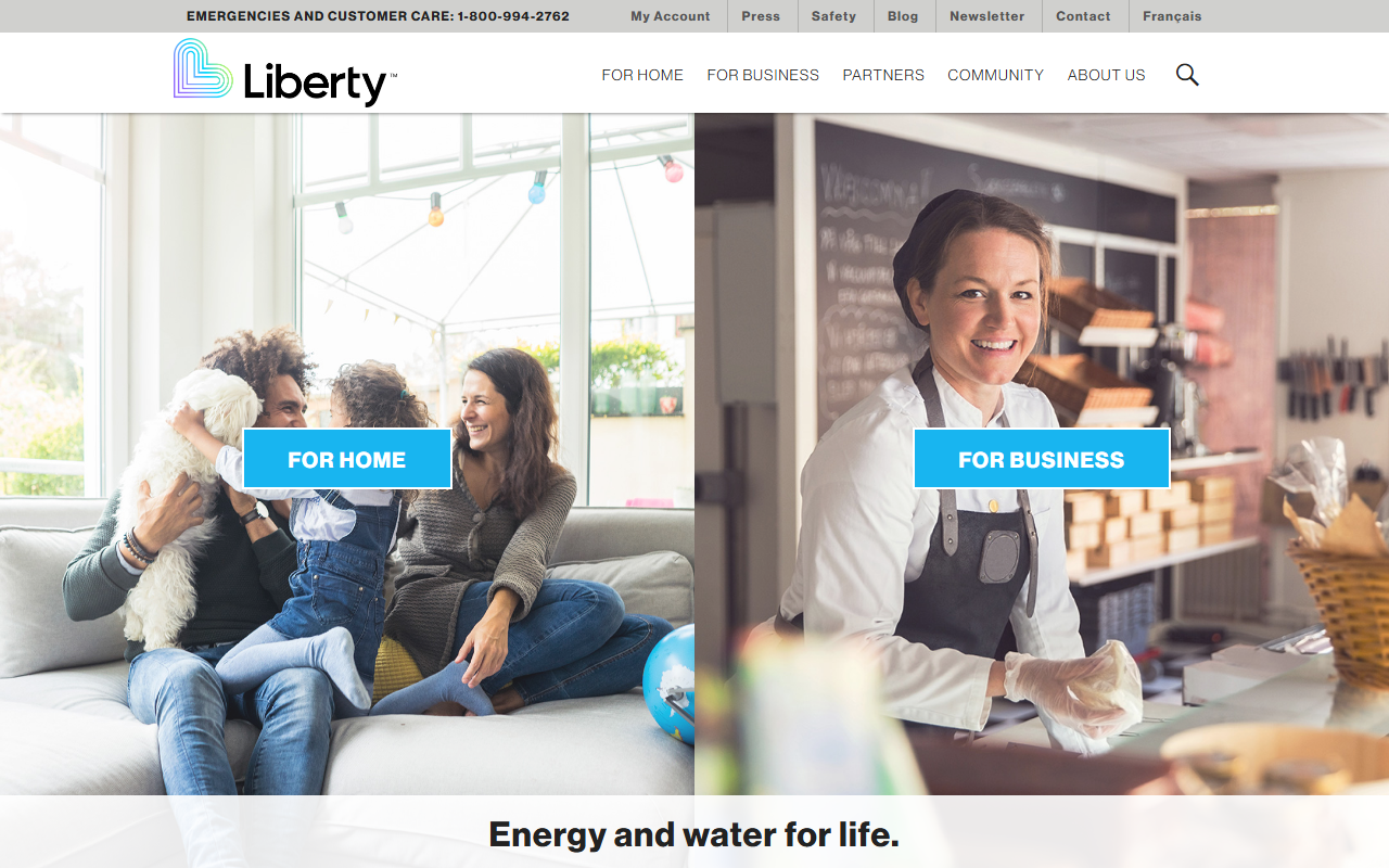 Liberty Utilities (Gas New Brunswick) LP website