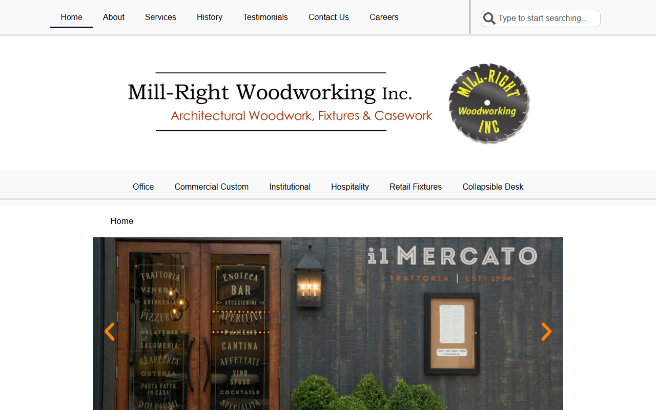 Mill-Right Woodworking Inc. website