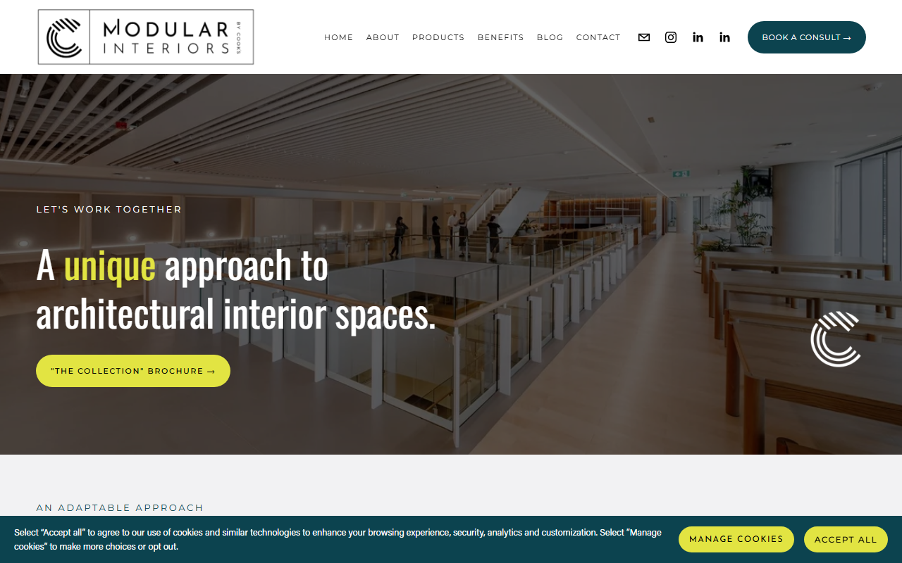Modular Interiors by Cook's website