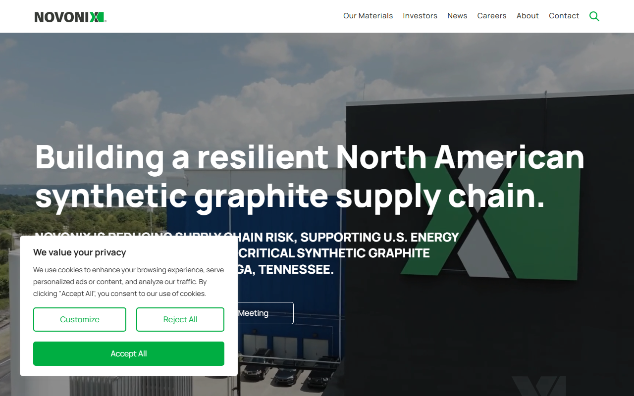 NOVONIX Battery Technology Solutions Inc. website