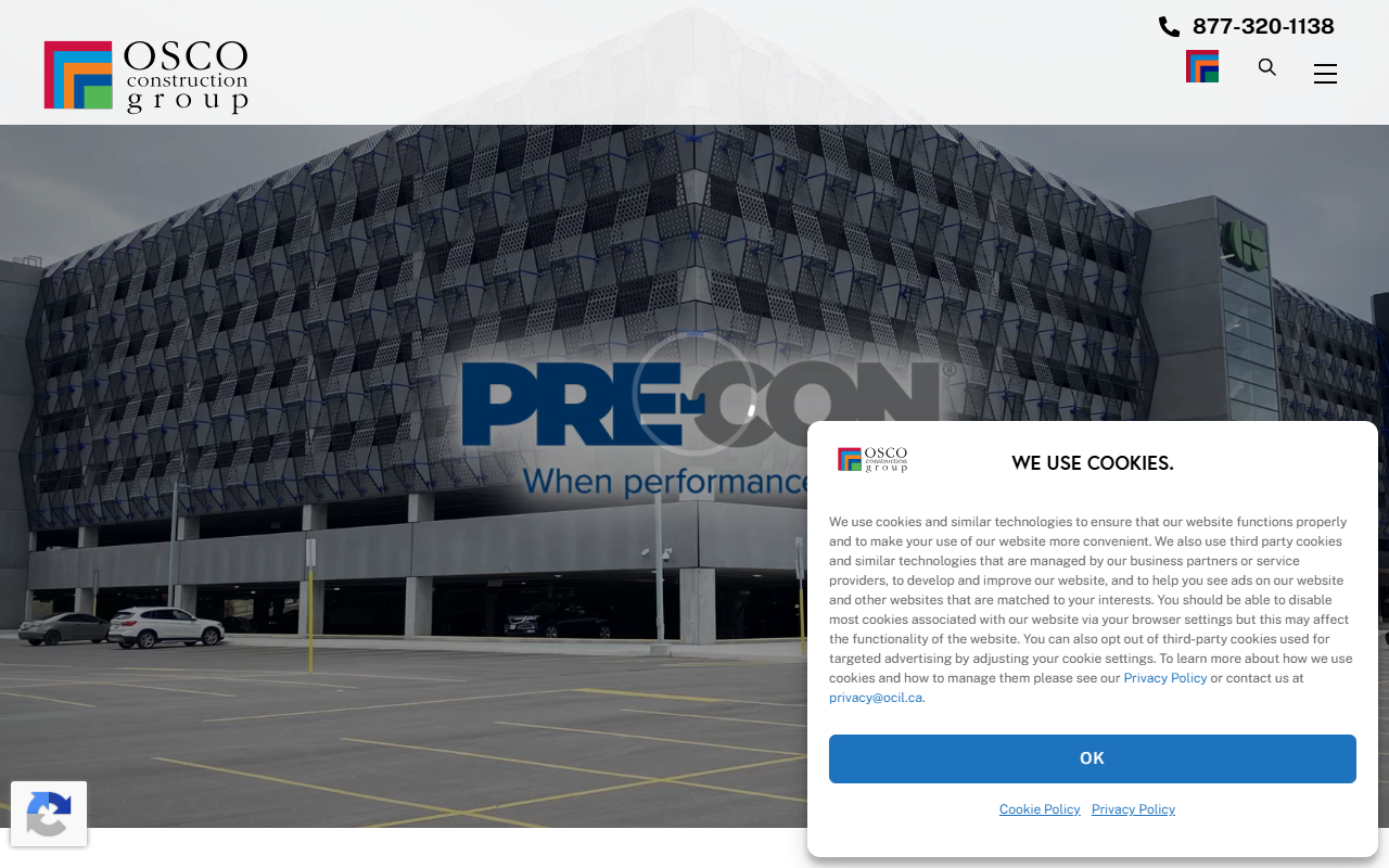 OSCO Construction Group website