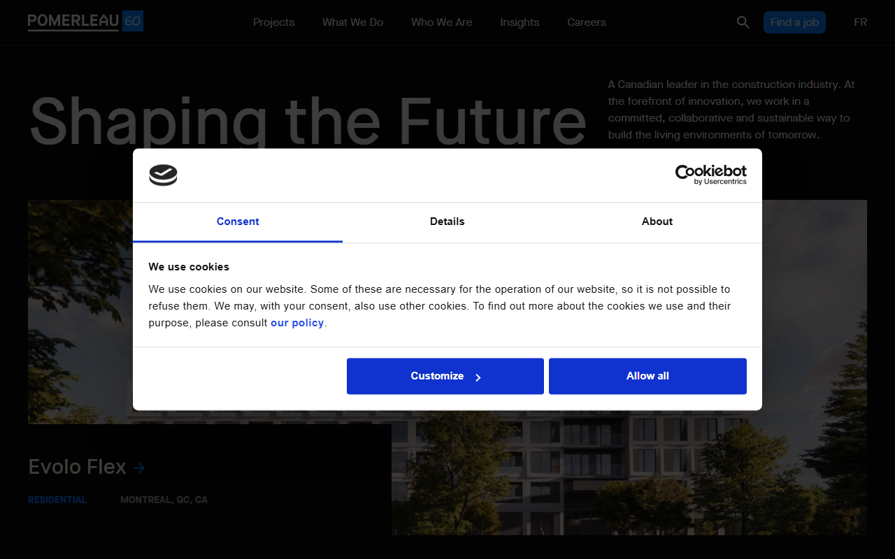 Pomerleau Inc. website