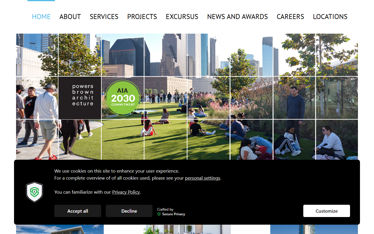 Powers Brown Architecture website