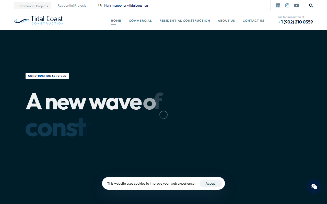 Tidal Coast Construction Limited website