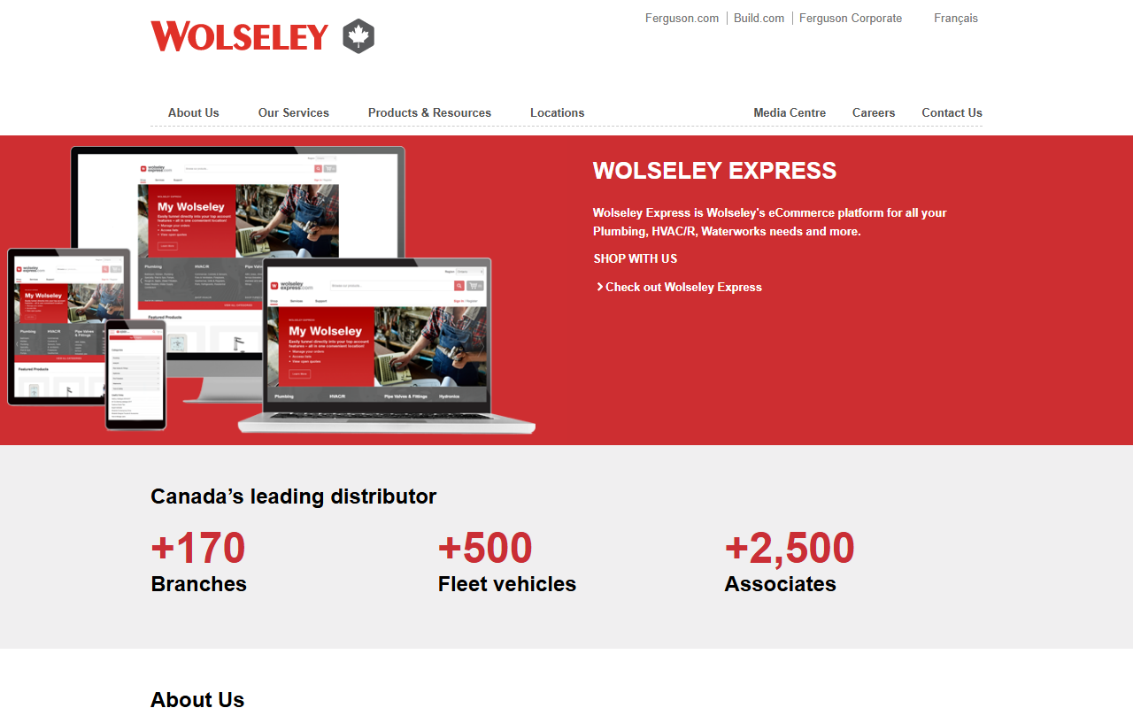 Wolseley Canada Inc. website